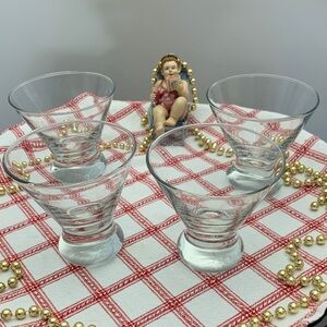 Libbey Clear Glass Cosmo Martini Stemless Set/4 for Drinky-Poo Time!